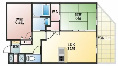 オーズコート【502号室】の間取り
