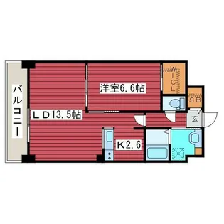 ラフォーレ月寒中央【5階】の間取り