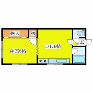 エムズコーポ【201号室】の間取り