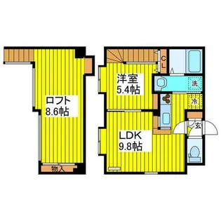 ブローディア元町【201号室】の間取り