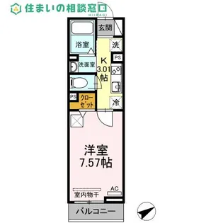 愛知県岡崎市舳越町字地蔵【アパート】の間取り