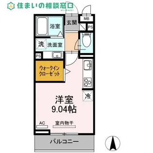 愛知県岡崎市井田町字寺前【アパート】の間取り