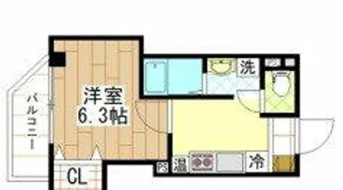 みおつくし京橋【8階】の間取り
