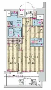 プレサンス緑橋ソレアス【13階】の間取り