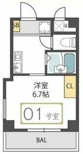 サンガ梅田【3階】の間取り