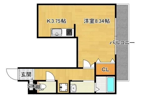 大阪府大阪市東淀川区東中島3丁目【マンション】の間取り