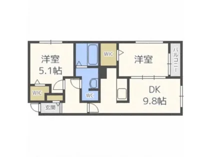 The gate of Huga【2階】の間取り