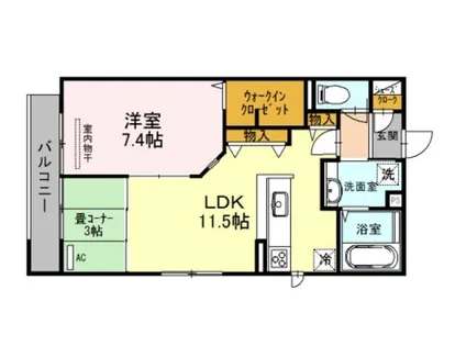 大阪府堺市北区百舌鳥西之町1丁【アパート】の間取り