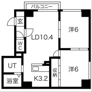 ミニヨン【401号室】の間取り