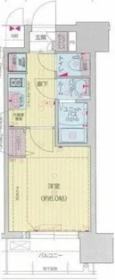 プレサンス四天王寺前夕陽ヶ丘 凛宮【5階】の間取り