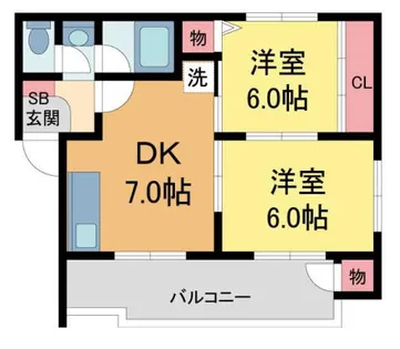 ライラック・ハウス【2階】の間取り