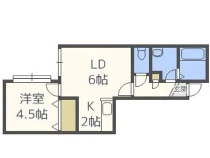 グランディオール元町【206号室】の間取り