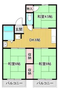 シティハイムあき【2階】の間取り
