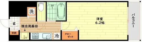 大阪府大阪市西区西本町1丁目【マンション】の間取り