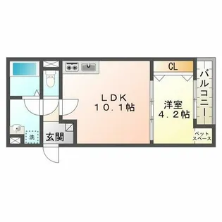 ウィングス垂水【3階】の間取り