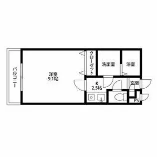 アンプルール リーブル サン・ステージ【2階】の間取り