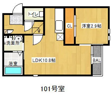 Grandtic At Ease【1階】の間取り