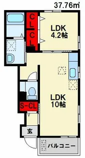 パストラル レーンD棟【1階】の間取り