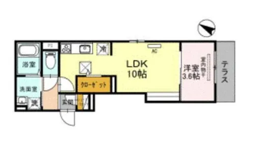 大阪府大阪市西淀川区大和田4丁目【アパート】の間取り