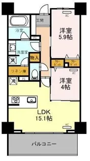 大阪府堺市堺区東湊町1丁【マンション】の間取り