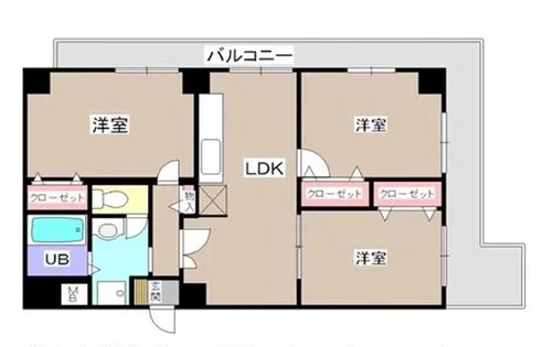 大阪府堺市堺区材木町西2丁【マンション】の間取り