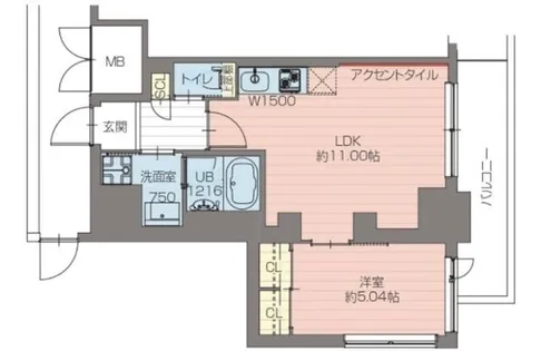 プレジオ恵美須【5階】の間取り