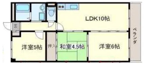 大阪府堺市西区平岡町【マンション】の間取り