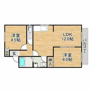 ファミーユ西条【2階】の間取り