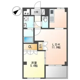 フローラ久宝寺【2階】の間取り