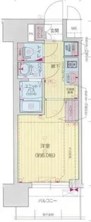 プレサンス四天王寺前夕陽ヶ丘 凛宮【6階】の間取り