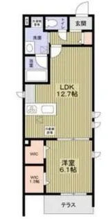 メゾン夕陽丘サウスコート【1階】の間取り