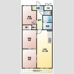 グラフィージュ【1階】の間取り