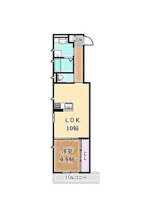 大阪府堺市堺区南半町西3丁【アパート】の間取り