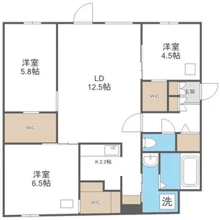 Le Clair minamimaruyama【2階】の間取り