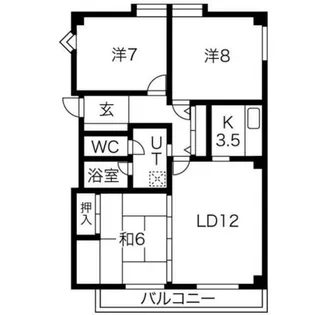 大阪府堺市西区浜寺船尾町西2丁【マンション】の間取り