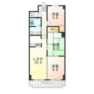 ヴィラ・デル・ソル【2階】の間取り