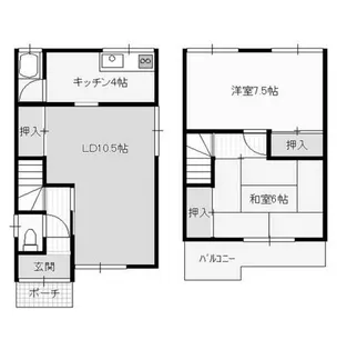 大阪府堺市西区浜寺諏訪森町西1丁【一戸建】の間取り