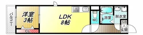 グローハイツ若江【2階】の間取り