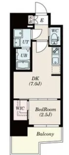 1DKの間取り画像