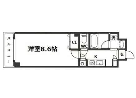 エグゼ大阪城東【6階】の間取り