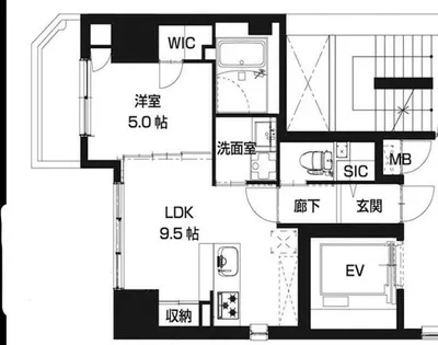 LaCASA上汐【6階】の間取り