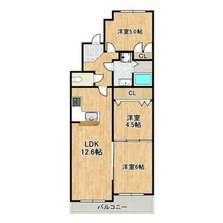リブレ刀根山【3階】の間取り
