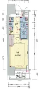 プレサンス心斎橋ソレイユ【11階】の間取り