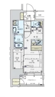 ワールドアイ大阪城イーストアドバンス【13階】の間取り