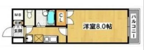 大阪府堺市堺区甲斐町西3丁【マンション】の間取り