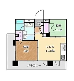 大阪府堺市堺区大町東4丁【マンション】の間取り