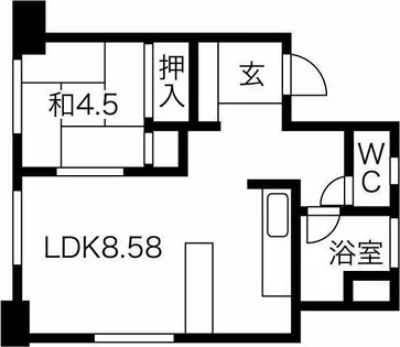 池下ウエストマンション【6階】の間取り