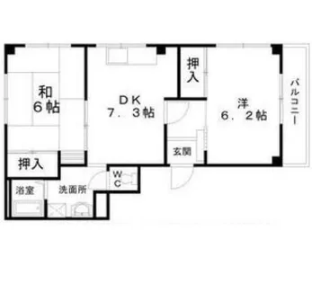 大阪府堺市西区浜寺石津町東5丁【マンション】の間取り