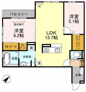 ラビタシオーネ【2階】の間取り