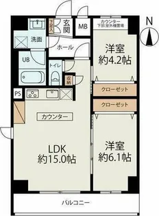 アヴェリエ栄三丁目【10階】の間取り